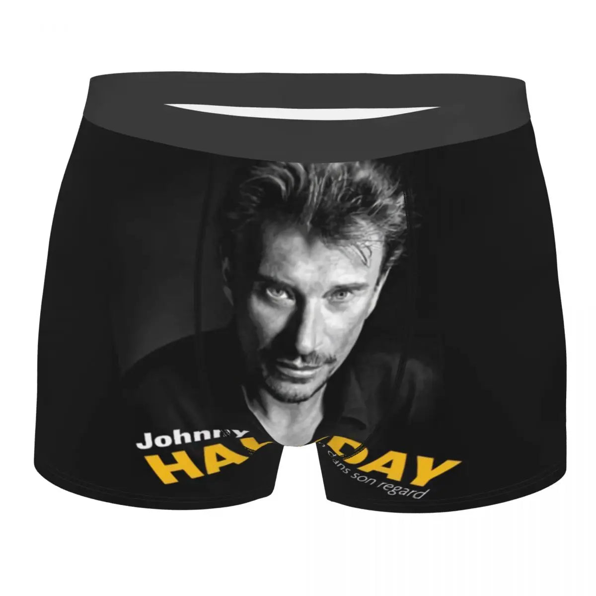 Custom Male Fashion Johnny Hallyday Underwear French Singer Rock Music Boxer Briefs Soft Shorts Panties Underpants