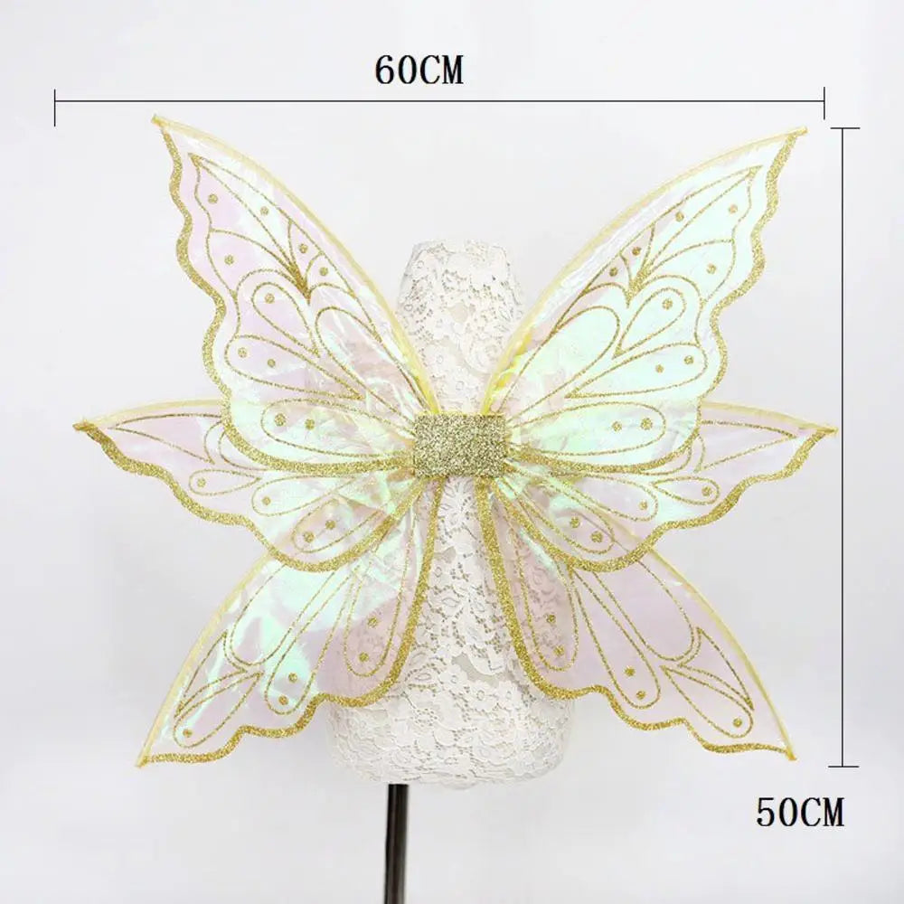 Fairy Wing Costume Elf Angel Butterfly Wings Women Girls Princess Cosplay Halloween Party Dress