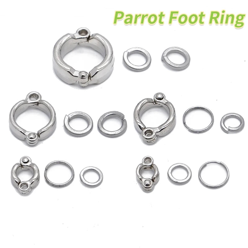 Parrot Leg Ring Stainless Steel Bird Ankle Foot Chain Ring Anti Bite Wire Rope