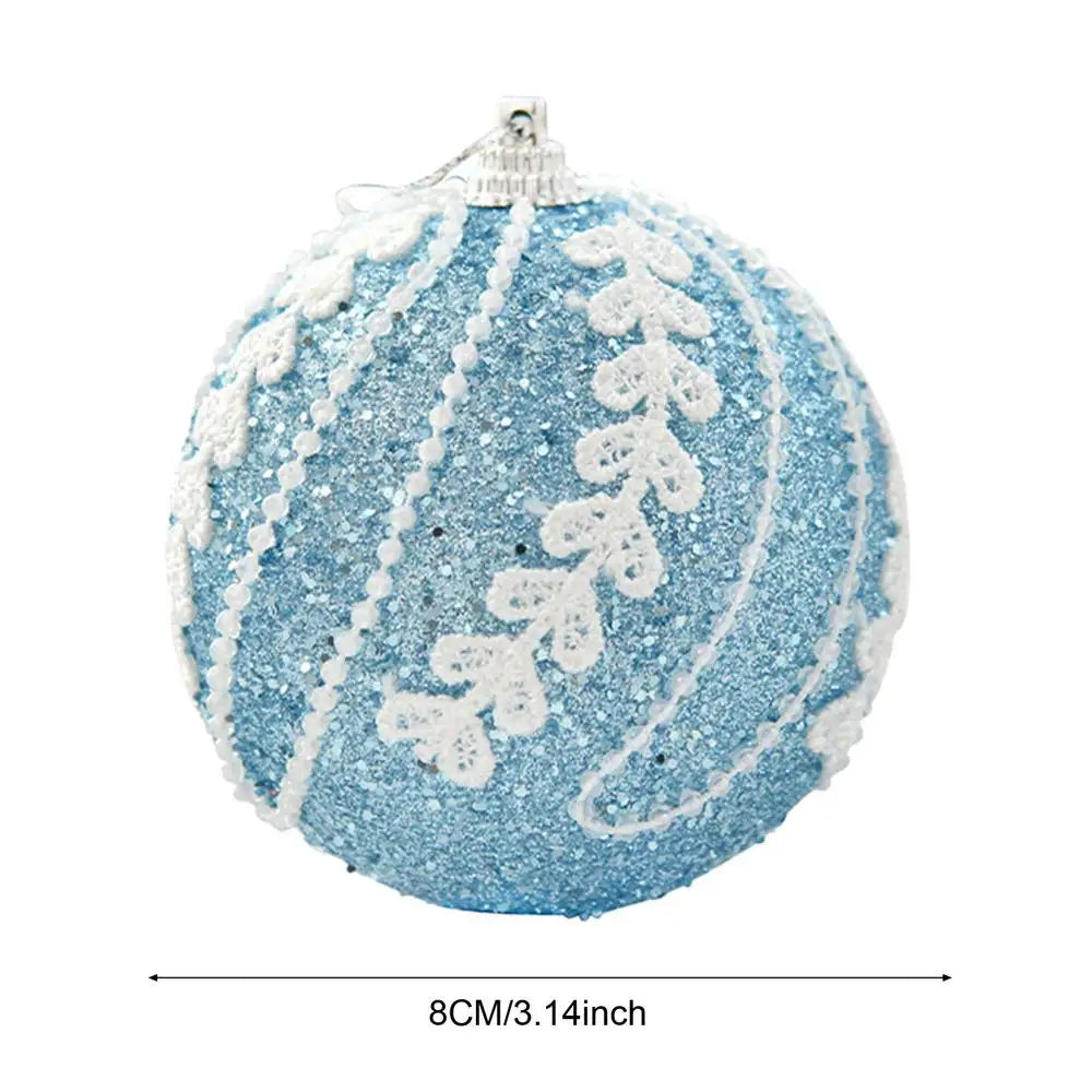 Sequins Glitter Ornaments Merry Christmas Tree Ball for Photography Prop Pine Hanging Pendants Party Favors Xmas Ornaments