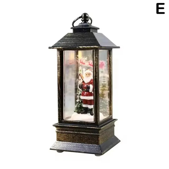 Wind Lights Christmas Style Cartoon Santa Claus/Snowman Model Create Atmosphere Hanging Xmas Lanterns