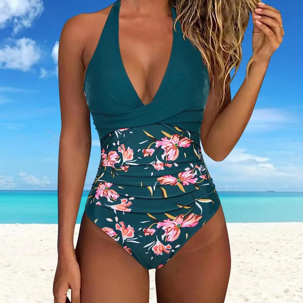 Women Monokini Swimsuit Lightweight Monokini Stylish Women's Halter One-piece Swimsuit