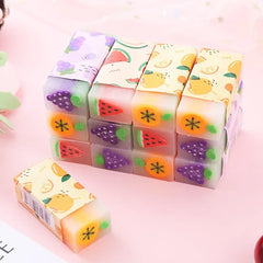 Fruit jelly scent cute creative cartoon eraser less crumbs student school supplies stationery