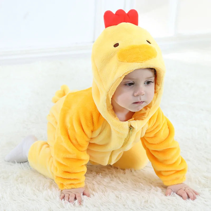 Umorden Halloween Easter Yellow Chick Costumes Rompers Hooded Jumpsuit