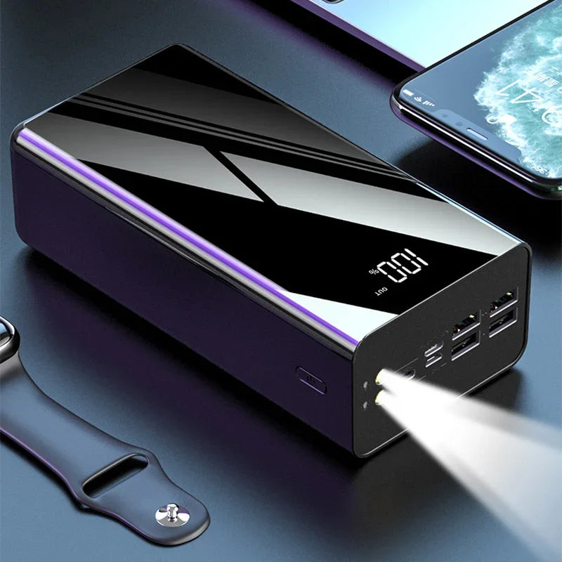 Power Bank 50000mAh Powerbank Large Capacity Portable Charger External Battery Power Banks Digital Display Power Bank Universal