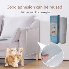 Cat Scratch Deterrent Tape Furniture Protectors From Cats Transparent Self-Adhesive Pet Training Tape for Sofa Furniture Sticker