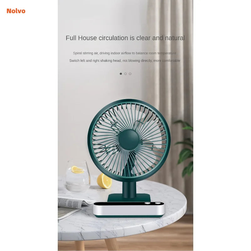 4000mAh Powerful Desktop Fan 180 °C Auto Rotation Mini Fan