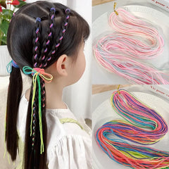 30pcs Braids Braided Hair Colorful Ribbons Children Braided Hair Colorful Ropes for Girl Cute Headband New Hair Accessories