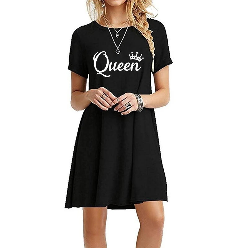 Women's Fashion Medium Length Dress T-shirt