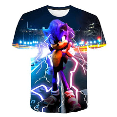 Sonic Tshirt Kids Clothing Boys Cartoon Game Super Sonic Boys Clothes children T-shirt Summer Clothes For Girls