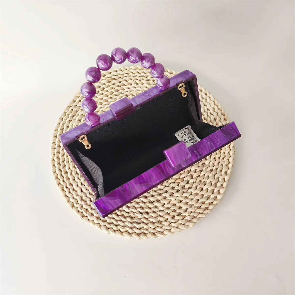 Lady Beaded Purse Top Handle Handbags Wedding Clutch Purse Women