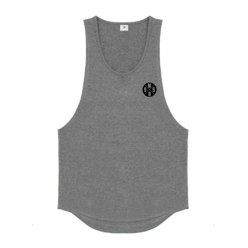 Cotton Singlets Canotte Bodybuilding Tank Top Men’s Fitness Sleeveless T-shirts Gym Clothing High Quality