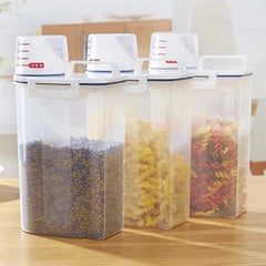 Plastic Cereal Dispenser Storage Box Kitchen Food Grain Rice Container