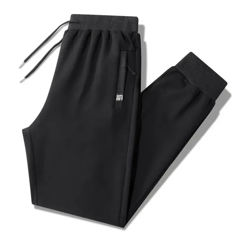 Spring Autumn Casual Versatile Sweatpants New Loose-fit Pocket Zip-up Elastic Straight-leg Pants Trendy Footwear