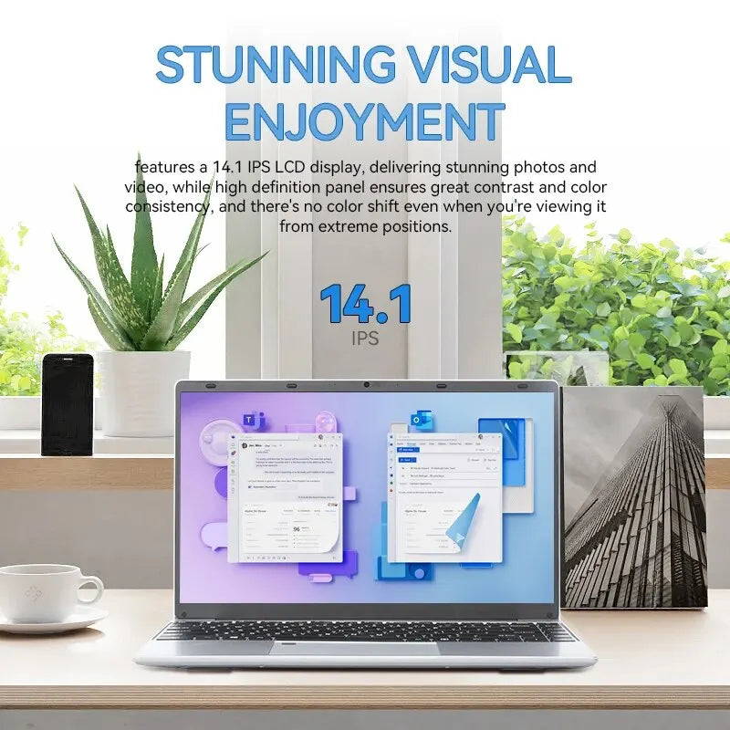 FIREBAT A14 Laptop Intel N5095 14.1 Inch 16GB LPDDR4 RAM 512GB 1TB SSD Lightweight Business Computer