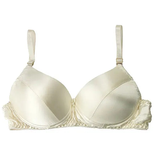 Good quality, affordable, breathable silk bra, thin, without steel rings, inside and outside