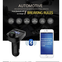 Lanmay Dual Input Charger Usb P/ Car Mp3 and Fm Transmitter Bluetooth Wireless