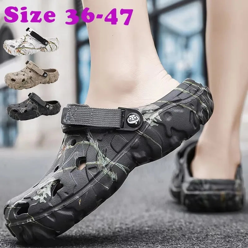 Summer New Men's Slippers Outdoor Garden Clogs Male Casual Shoes Fashion Luxury Sandals