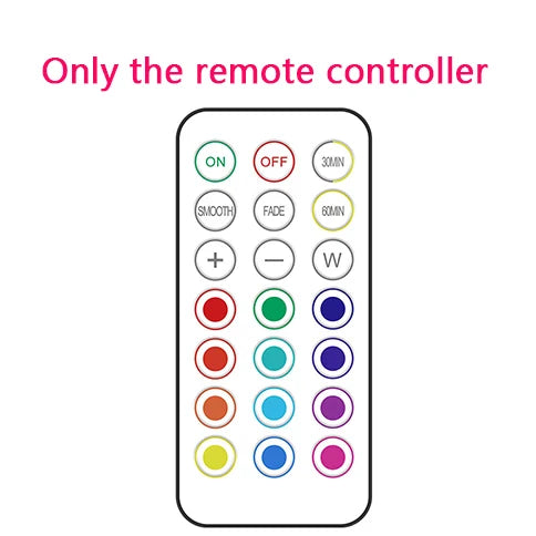 13Colors RGB LED Under Cabinet Light Puck Light Remote Control Dimmable Wireless Night Lamp