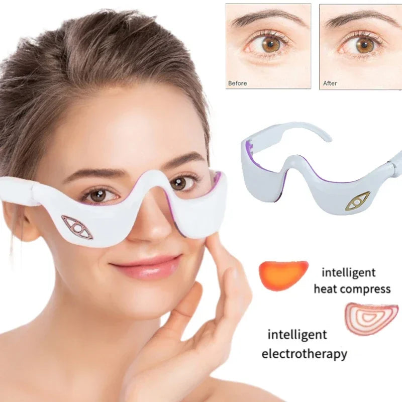 3D Eye Massager Electric Smart Pulse Infrared Heat Compress Eye Massage Fatigue Relieve Wrinkle Reduction