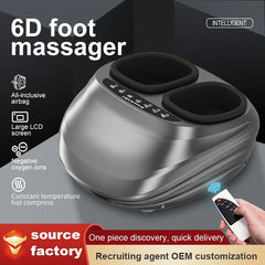 Electric Foot Massager Heating Therapy Shiatsu Deep Kneading Roller Air Bag Massage Machine