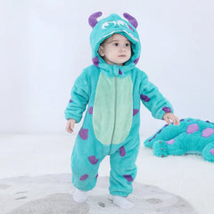 Baby Sully Romper Blue Warm Onesie Newborn Bebes Boy Girl Clothes