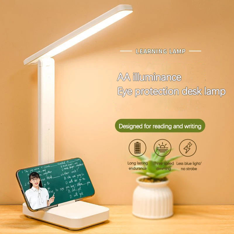 LED Book Light Touch Folding Table Night Lamp Bedside Reading Eye Protection