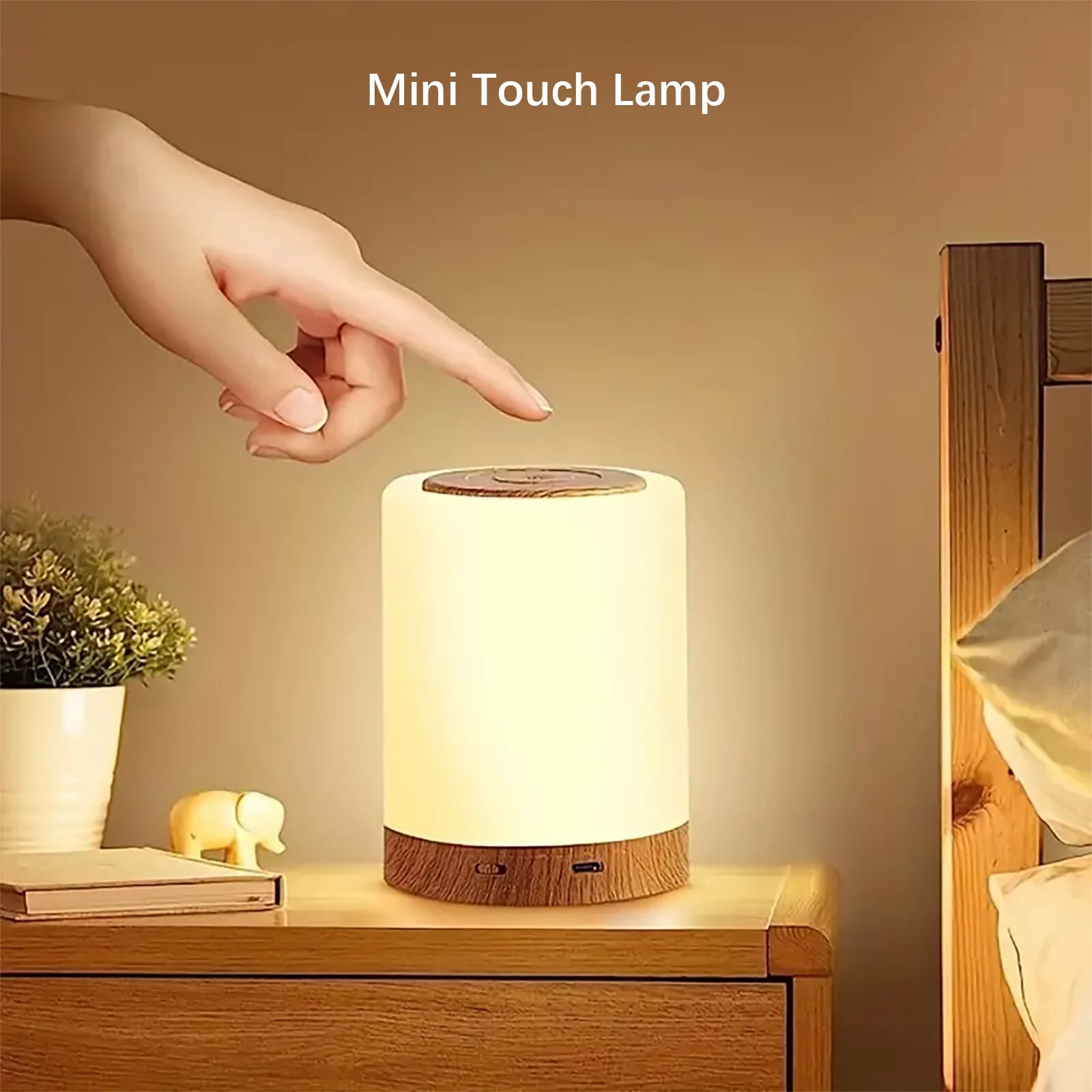 Smart LED Night Light,Portable Bedside Table Lamp