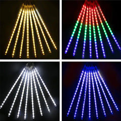 LED Meteor Shower Rain Lights Waterproof Falling Raindrop Fairy String Light