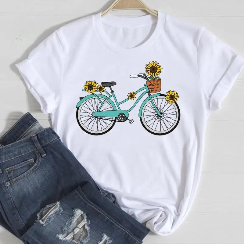 Printed Dress Blouse Women's T-shirt Graphic T Shirts  Women Clothing