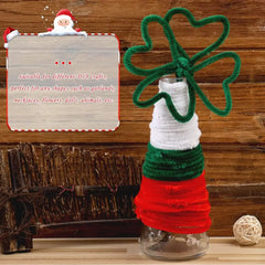 Christmas Pipe Cleaner Craft Kit DIY Creative Crafts Christmas Decoration Supplies for Indoor and Outdoor Decoration