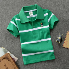 Summer Boys Polo Shirts Short Sleeve T-shirt For Kids Boy Bottom Solid Color Children Sweatshirts Baby Clothing 3-14T