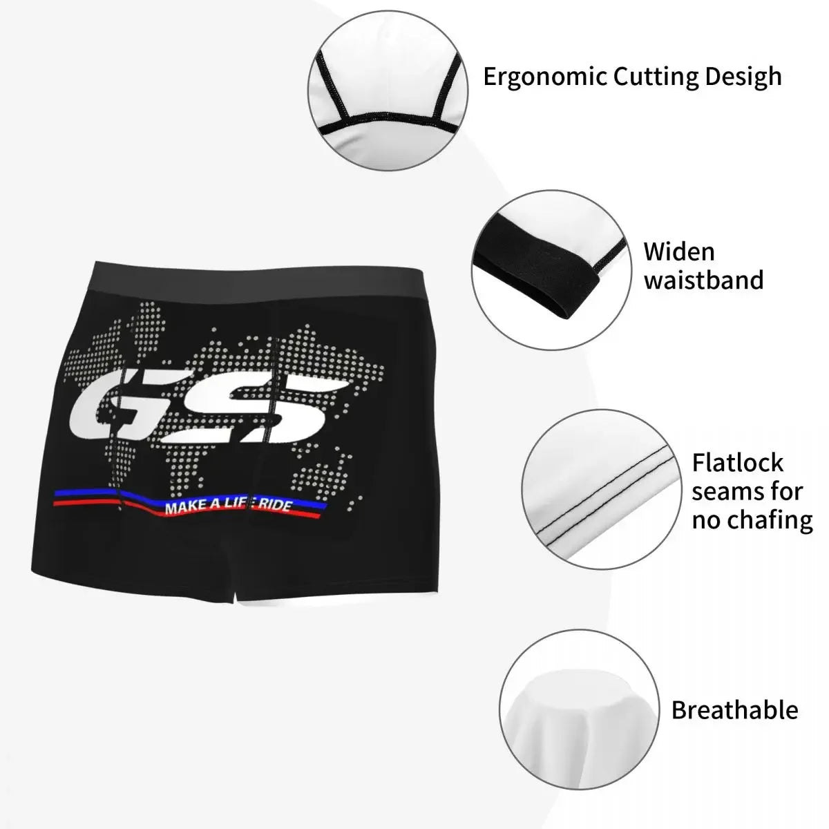 Novelty GS Motorcycle Adventure Boxers Shorts Panties Male Underpants Stretch Motorrad Biker Briefs Underwear