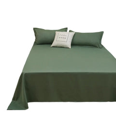 1 pc Bed Flat Sheet for Double Bed Plain Solid Color Top Sheets Single/Queen/King Flat Bedsheets