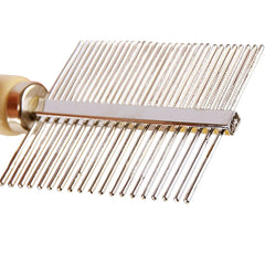 Pet Single Row Wooden Handle Needle Comb Double Row Comb Beauty Hair Comb Double-Sided Dog Needle Comb Dog Comb