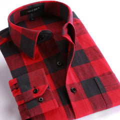 Shirt Long-Sleeved Korean-Style Plaid Shirt for Teenagers