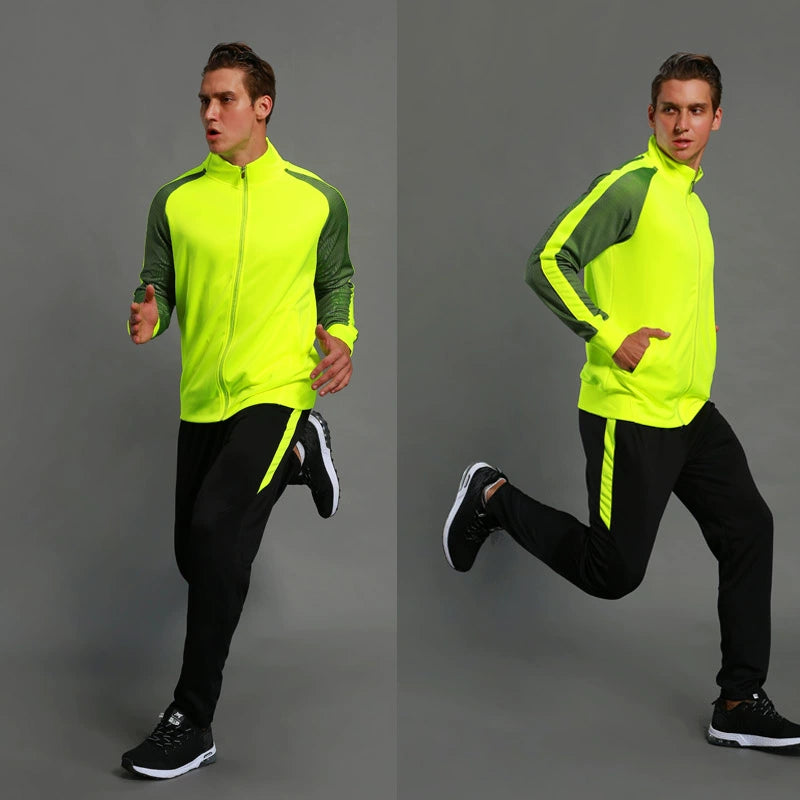 Men's Football Gym Long Sleeve Costume Sports Suit
