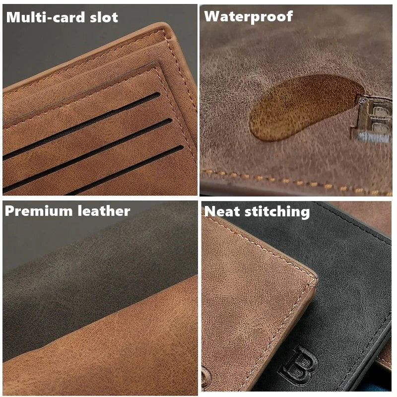 Thin Purse Card Pack Purse Business Short Wallet for Men