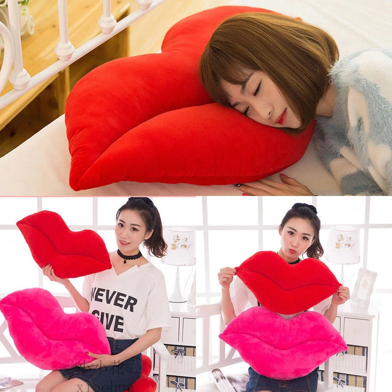 Lips Pillow 30cm Creative Pink Red Lips Shape Cushion