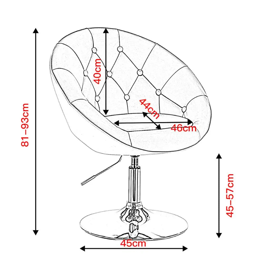 Velvet Bar Chair with Armrests Stepless Height Adjustment Lounge Chair