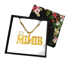 Kid's Birthday Gift Custom Baby Name Crown Necklace Men Chain Nameplate Pendant Necklaces Personalized Jewelry Punk Bijoux Femme