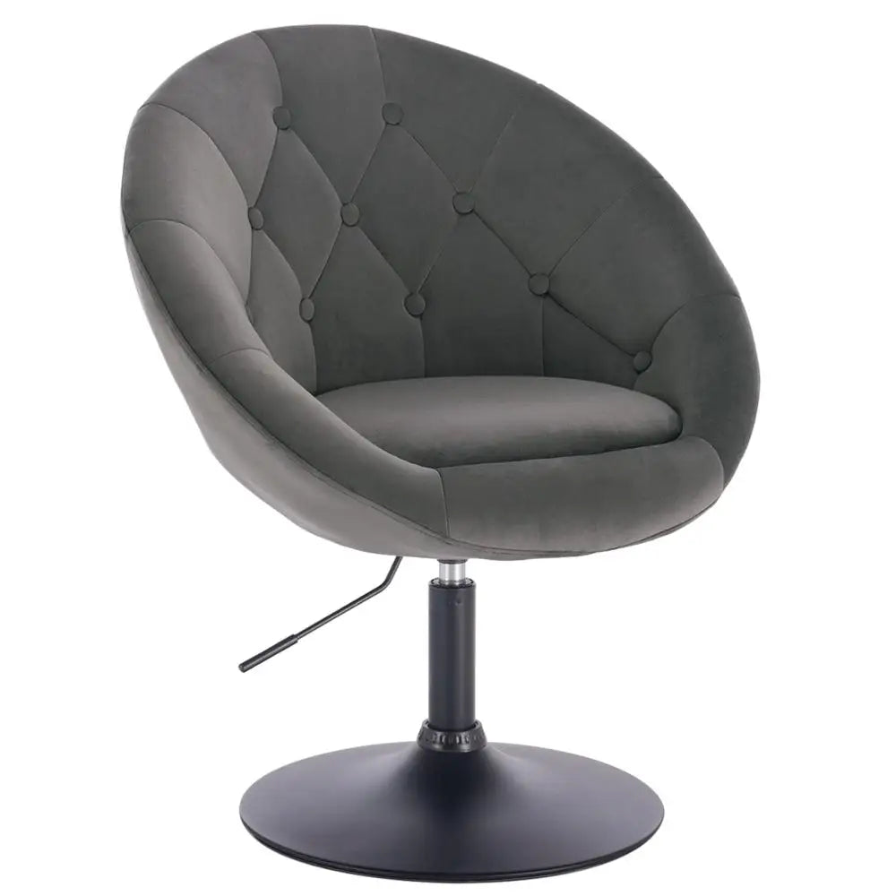 Velvet Bar Chair with Armrests Stepless Height Adjustment Lounge Chair