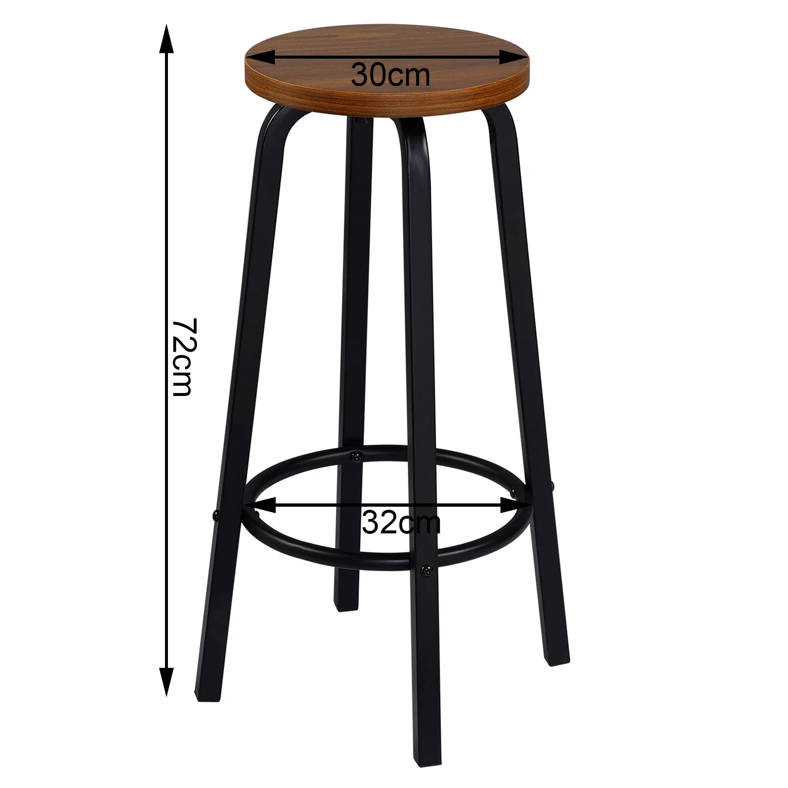 Metal Legs Bar Chair Breakfast Kitchen Barstools