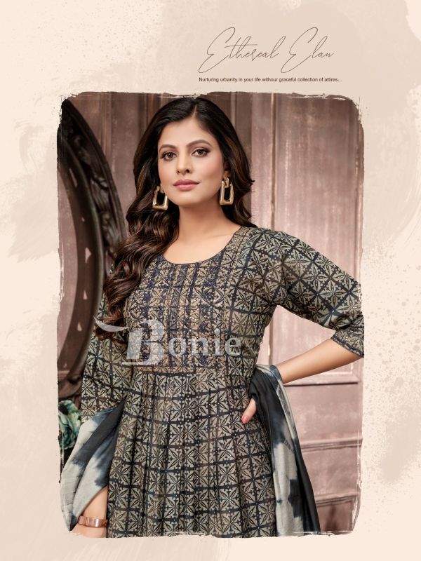 Digitel Printed Anarkali Cotton Kurtis Pant set