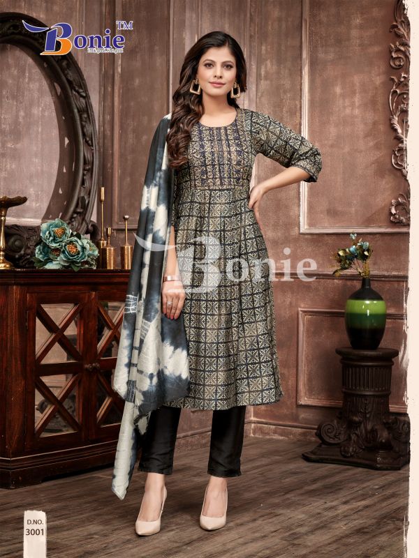 Digitel Printed Anarkali Cotton Kurtis Pant set