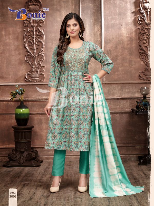 Digitel Printed Anarkali Cotton Kurtis Pant set