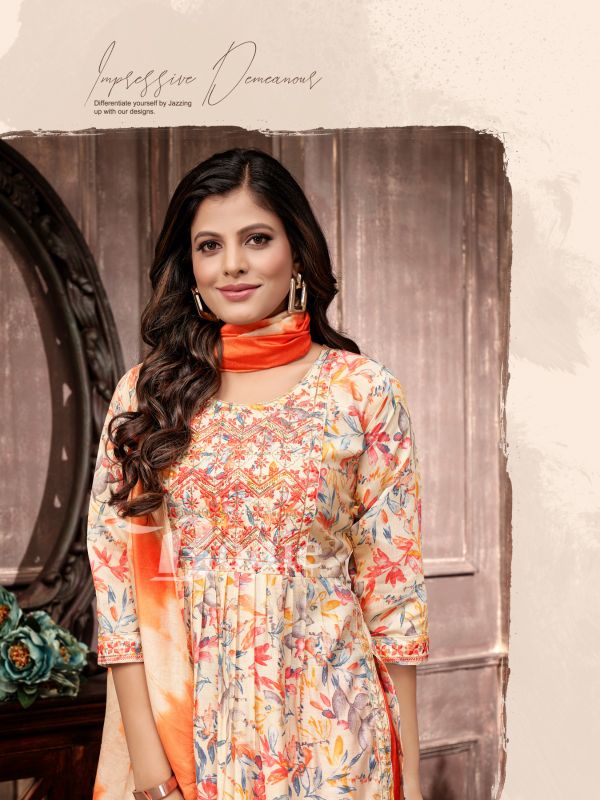 Digitel Printed Anarkali Cotton Kurtis Pant set