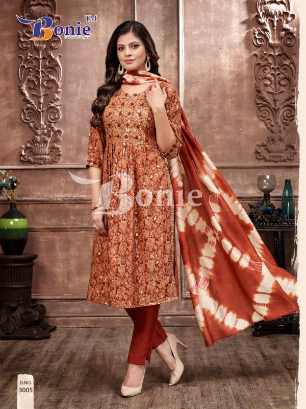 Digitel Printed Anarkali Cotton Kurtis Pant set