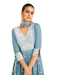 Readymade Lucknowi Work Nayra Style Salwar Kameez