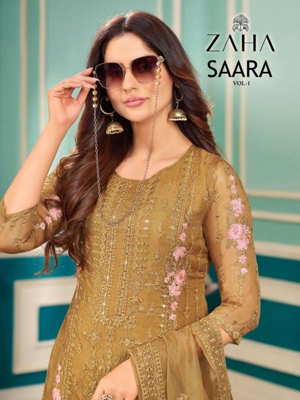 Zaha Saara Vol 1 Designer Heavy Work Readymade Pakistani Salwar Kameez